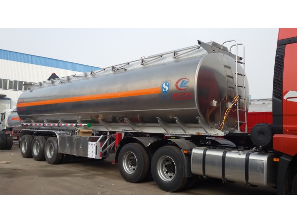 45000L Stainless Steel Fuel Oil Tank Semi Trailer