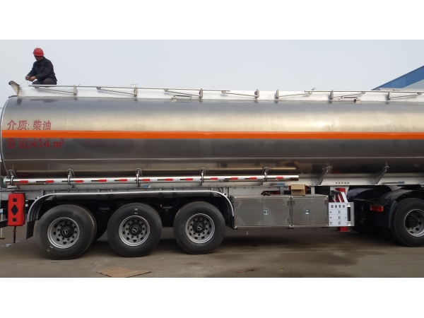 45000L Stainless Steel Fuel Oil Tank Semi Trailer