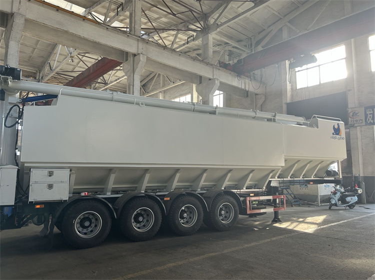 4 Axles 60m3 Aluminum Alloy Bulk Feed Tank Semi-trailer