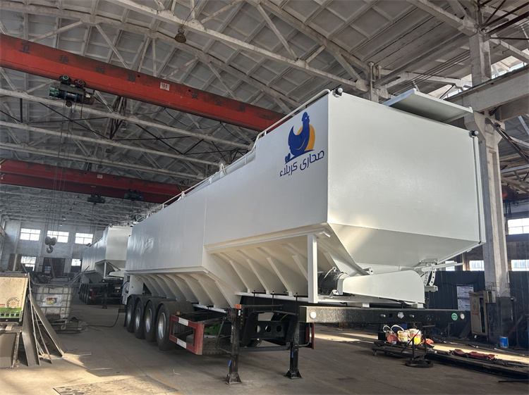 4 Axles 60m3 Aluminum Alloy Bulk Feed Tank Semi-trailer