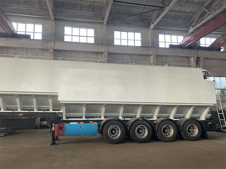 4 Axles 60m3 Aluminum Alloy Bulk Feed Tank Semi-trailer