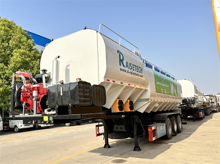 Tri-axle 50cbm Bulk Feed Transport Semi Trailer